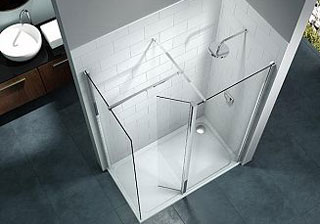Merlyn 8 Series Shower Wall with Swivel Panel