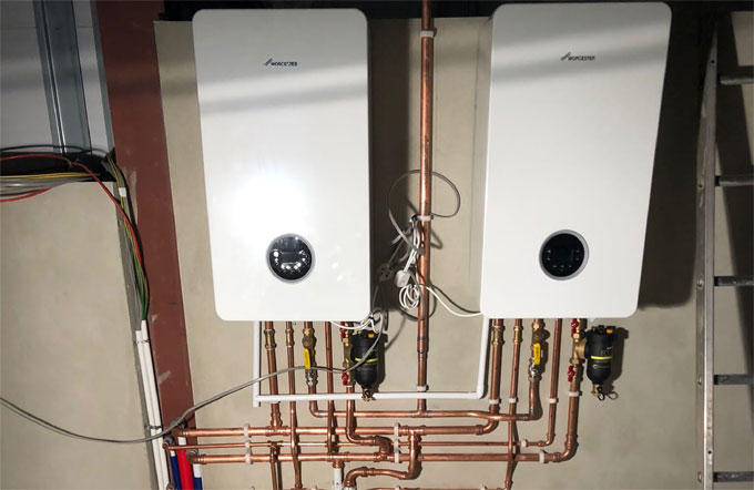 Dual boiler system in large domestic property